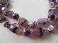 Vintage 1950's Purple Multi Strand Necklace Beads '50's Accessories