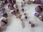 Vintage 1950's Purple Multi Strand Necklace Beads '50's Accessories