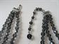 Vintage Smokey Crystal Multi Strand Necklace Beads Gorgeous