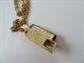 Crown Trifari Lucite and Gold Tone Chain Necklace Signed Jewelry 