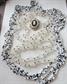 Vintage Glass and Lucite Hong Kong Necklaces Beads Black and White Cameo 