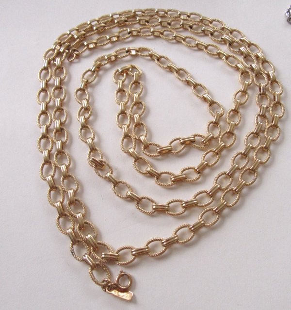 Vintage Monet Necklace 52" Chain Signed Jewelry
