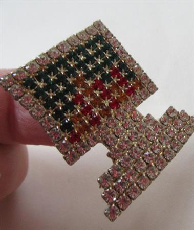 Rhinestone Computer Pin Dangling Mouse Tech Figural