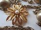 Vintage Gold Tone Jewelry Lot Chains Pin Bracelet Knight Pendant