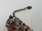 Glass Multi Strand Necklace Rainbow Colors ZAD Tag