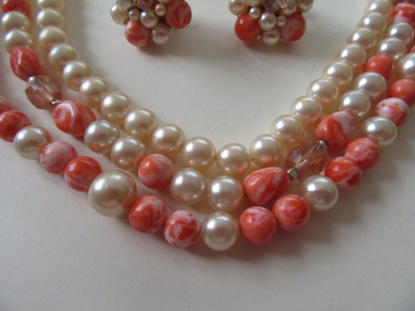 1950's Choker Necklace Set Hong Kong Vintage Jewelry