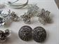 Vintage Signed Jewelry Lot Coro Sarah Coventry Monet Lisner Clip Earrings Pins