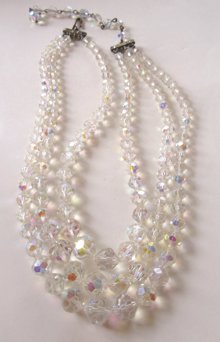 1950's Crystal Necklace  Vintage Jewelry