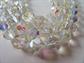 1950's Aurora Borealis Crystal Multi Strand Necklace Beads