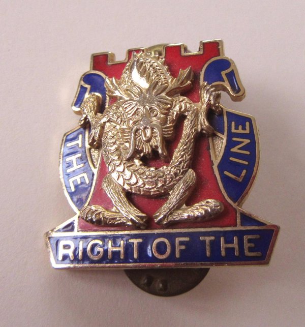 Vintage The Right of The Line 14th Infantry Regiment Badge US Militaria Collectibles