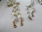 Vintage THREE Mother of Pearl Chains For Jewelry Making Never Used Supplies Destash 