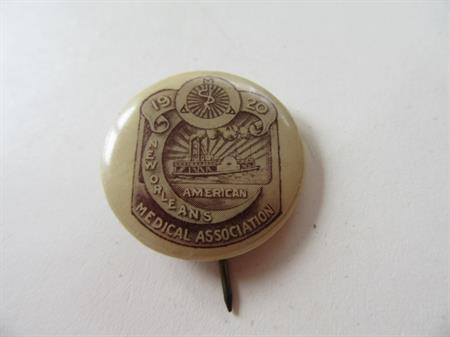 1920 AMA American Medical Assoc. New Orleans Pin Back Button Collectibles