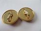 Vintage Crown Trifari Black Clip Earrings Signed Jewelry