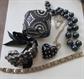 Newer Jewelry Lot Rhinestone Bracelets Wear or Harvest Lucite Black Heart Necklace