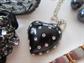 Newer Jewelry Lot Rhinestone Bracelets Wear or Harvest Lucite Black Heart Necklace