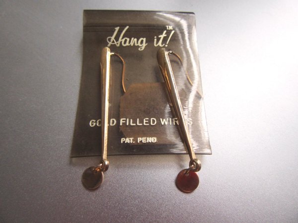 Vintage Pierced Earrings Gold Filled Wires 