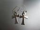 Vintage Ankh Pierced Earrings Never Worn Peace Hippie Mod