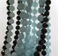 Vintage Selini Signed Multi Strand Necklace Blue and Black Beads