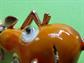 Anthropomorphic Google Eyes Mustard Pear Pin Googly JJ Jonette Fruit Figural Vintage Costume Jewelry