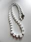 Vintage White and Black Glass Cube Necklace 