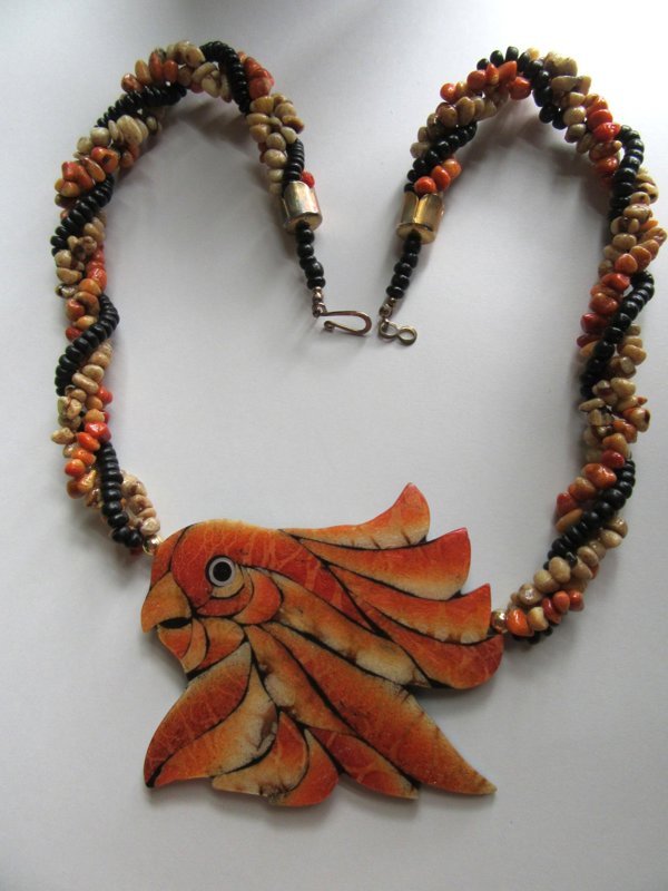 Vintage Lee Sands Coral Necklace 1980's Vintage Jewelry