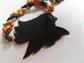 Lee Sands 1980's Cockatoo Necklace Genuine Apple Tiger Sponge Coral Tropical Birds Parrot Vintage Costume Jewelry