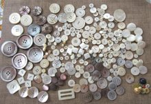 Vintage And Antique Pearl Buttons Lot Victorian to 1950's Sewing Supplies