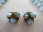 1950s Chunky Bakelite Glass and Crystal  Multi Strand Choker Necklace Earrings Set Mid Century Vintage Jewelry AS IS