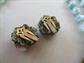 1950s Chunky Bakelite Glass and Crystal  Multi Strand Choker Necklace Earrings Set Mid Century Vintage Jewelry AS IS