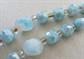 1950s Chunky Bakelite Glass and Crystal  Multi Strand Choker Necklace Earrings Set Mid Century Vintage Jewelry AS IS