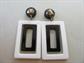1960's Mod Lucite Clip On Earrings Black and White Vintage Costume Jewelry Go Go '60's Accessories