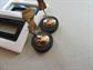 1960's Mod Lucite Clip On Earrings Black and White Vintage Costume Jewelry Go Go '60's Accessories