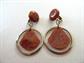 Bakelite Clip Earrings Unusual Color Vintage costume Jewelry