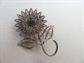 Two Vintage Spun Silver Flower Pins 15.9 Grams