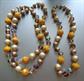 Two Chunky Bakelite and Faux Pearl Necklaces Beads Vintage Jewelry Needs Restring Destash Repurpose