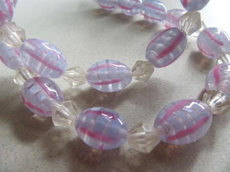 Art Glass Beads To Wear Or Destash Pale Purple and Pink  Upcycle Beads For Earrings