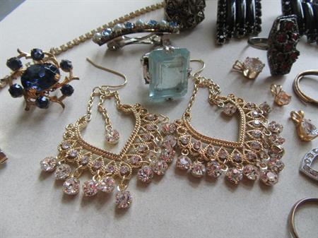 Rhinestone Harvest Lot Some Wearable Jewelry Making