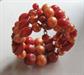Vintage 1950's Lucite And Faux Pearl Memory Wire Bracelet