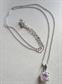 Sterling Silver CZ Solitaire Pendant On Chain Great For Travel Or Cruises