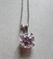 Sterling Silver CZ Solitaire Pendant On Chain Great For Travel Or Cruises