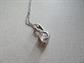 Sterling Silver CZ Solitaire Pendant On Chain Great For Travel Or Cruises