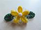 1940's Early Plastic Flower And Sugar Beads Pin Vintage Jewelry Summer
