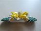 1940's Early Plastic Flower And Sugar Beads Pin Vintage Jewelry Summer