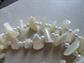 Vintage Chunky Mother of Pearl Long Necklace Tiki Luau Beach Jewelry