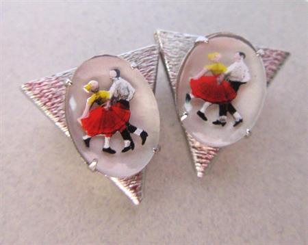 Vintage Square Dance Collar Tips Country Line Dancing Cowboy Cowgirl Jewelry Rockabilly