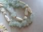 Two Vintage Mother of Pearl Necklaces Adventurine Nugget Beads Tiki Luau Beach Jewelry