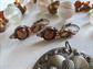 Vintage Jewelry Lot 1950's and Up Necklaces Rhinestone Pin Earrings Copper Bracelet