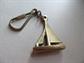 Vintage Sold Brass Sailboat Key Ring Cottage Lake Boathouse Keyring Nautical Sailing