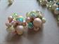 Vintage 1950's Tutti Frutti Multi Strand Necklace Earrings Set Japan Rainbow Jewelry