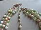 Vintage 1950's Tutti Frutti Multi Strand Necklace Earrings Set Japan Rainbow Jewelry